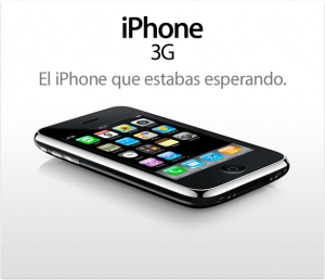 Imagen del Iphone 3G, de la web de Apple