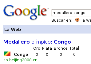 Búsqueda Medallero del Congo