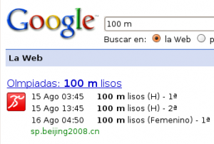 Imagen de las Olimpiadas en Google