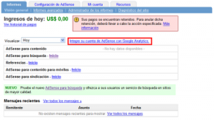 Integrar Adsense con Analytics Imagen sacada de Adseok de cómo integrar Adsense con Analytics