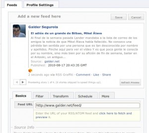 Previo posteo Facebook desde tu blog