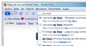 Imagen de la búsqueda en la barra de direcciones de Firefox