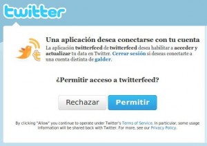 Autorización Twitterfeed