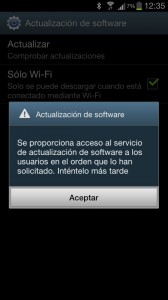 Error al actualizar el Samsung Galaxy S3